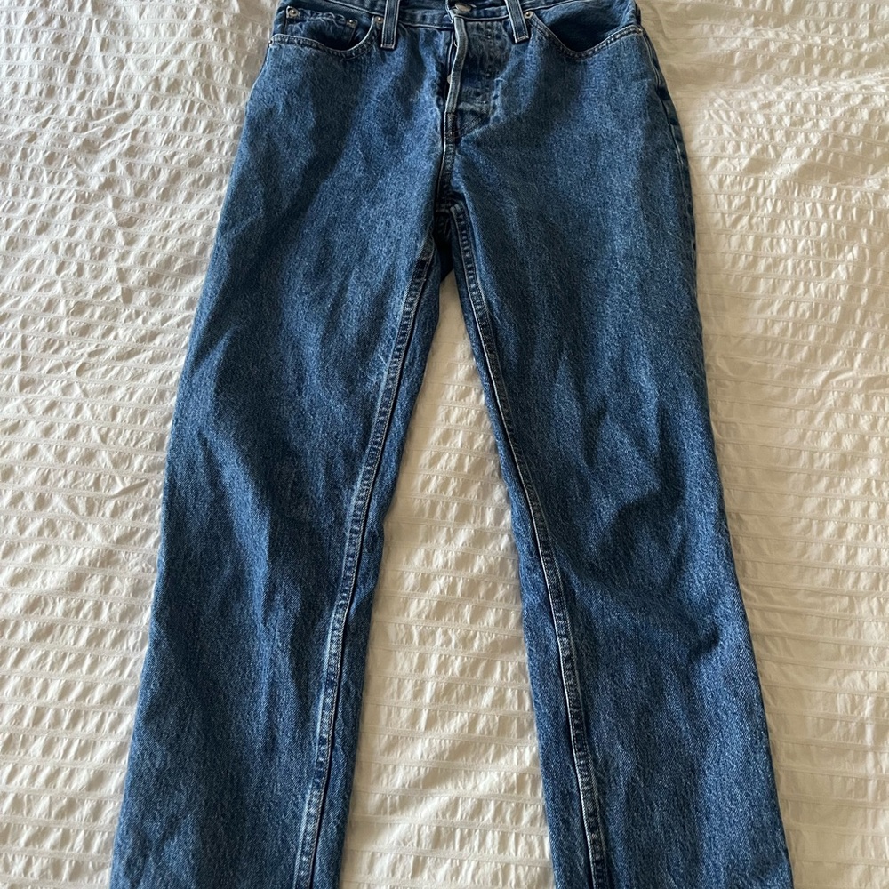 Everlane 90’s Cheeky Ankle Straight Leg Blue Jeans